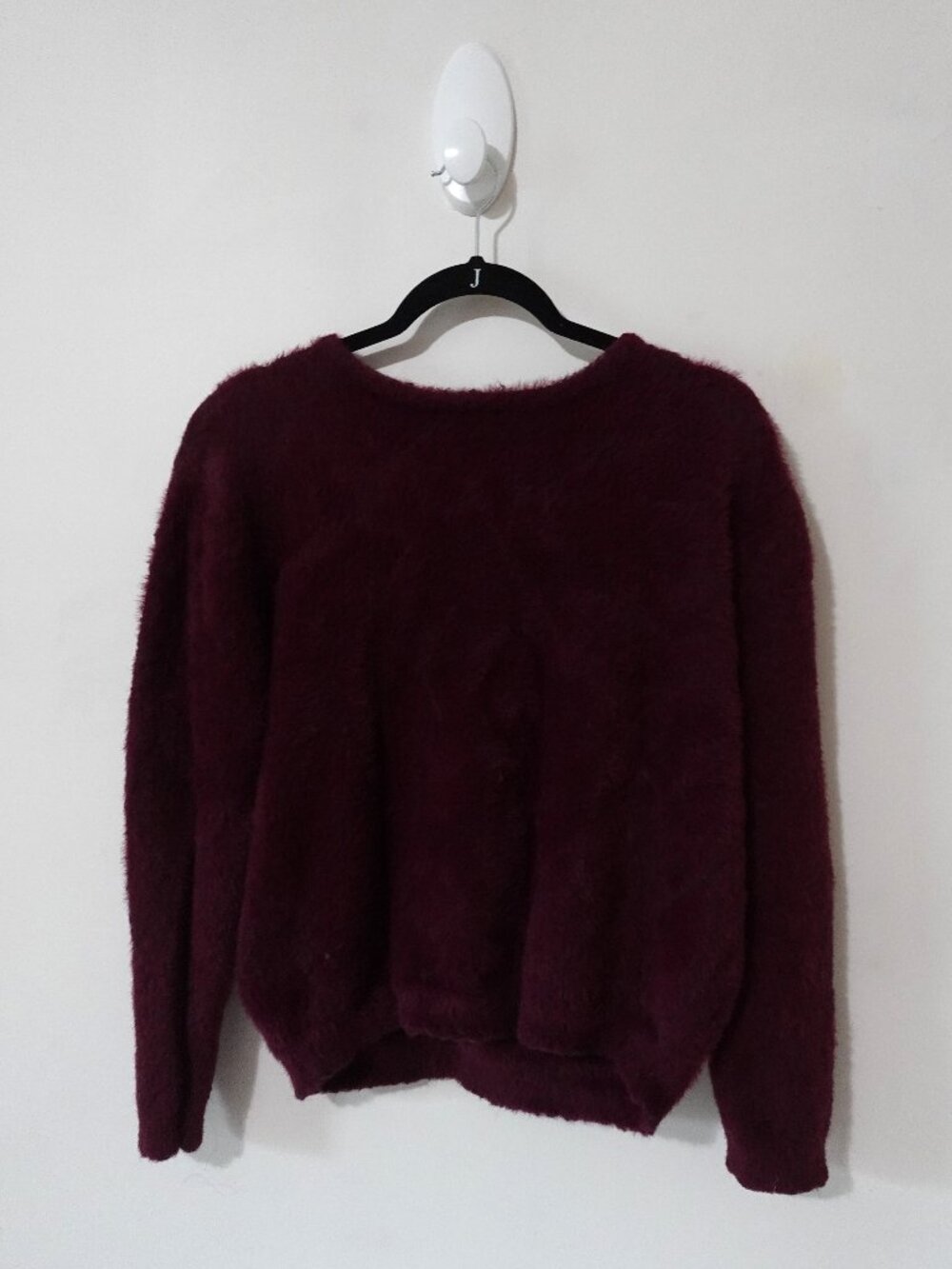 Maroon Furry Sweater by Breakout